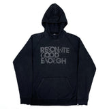(DESIGNERS) 2000'S RESONATE GOOD ENOUGH 3 LAYER PRINT REVERSE WEAVE TYPE PULLOVER HOODIE SWEAT SHIRT