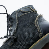 (OTHER) 1990'S HYOMA HEMP X LEATHER PANELED LACE UP BOOTS