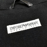 (DESIGNERS) 1990'S MADE IN ITALY EMPORIO ARMANI FRENCH ARMY HOODED SMOCK TYPE VINYL JACKET