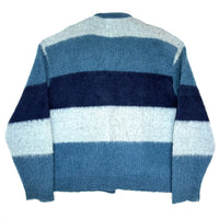 (VINTAGE) 1960'S BRENTWOOD STRIPED PATTERN MOHAIR KNIT CARDIGAN