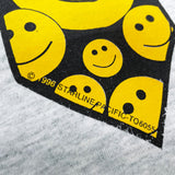 (T-SHIRT) 1996 MADE IN USA SMILE NECKTIE TROMPE L'OEIL PRINT T-SHIRT