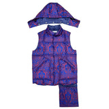 (DESIGNERS) NOMA t.d. TOTAL PATTERN PRINT DOWN VEST WITH HOODIE