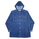(VINTAGE) 1990'S MADE IN HONG KONG MARSH LANDING BLUES HOODED DENIM SHIRT