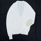 (DESIGNERS) 2000'S MADE IN ROMANIA MAISON MARGIELA 14 KNIT CARDIGAN WITH ELBOW PATCH