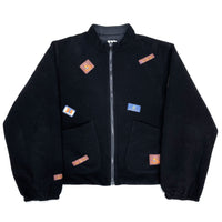 (DESIGNERS) HAI SPORTING GEAR STAND COLLAR REVERSIBLE FLEECE RIDERS JACKET