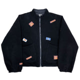 (DESIGNERS) HAI SPORTING GEAR STAND COLLAR REVERSIBLE FLEECE RIDERS JACKET