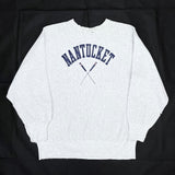 (BORO) 1990'S MADE IN USA CHAMPION EMBROIDERY TAG PRINT REVERSE WEAVE SWEAT SHIRT
