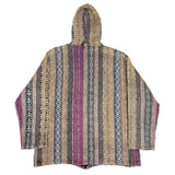 (VINTAGE) 1970'S MADE IN INDIA NATIVE PATTERN BLANKET FABRIC ZIP UP HOODIE WITH PATCH POCKET