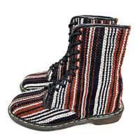 (OTHER) MADE IN ENGLAND DR.MARTENS 10 HOLE STRIPED PATTERN BOOTS