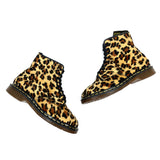 (OTHER) MADE IN ENGLAND DR.MARTENS 8 HOLE LEOPARD PATTERN FAUX FUR BOOTS