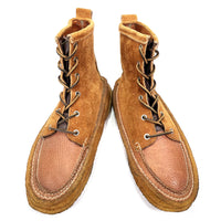 (OTHER) SUEDE X LEATHER PANELED MOCCASIN BOOTS