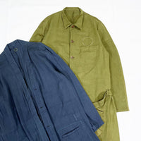 (DESIGNERS) MASH HEMP 2WAY SHOP COAT WITH GOWN LINER