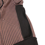 (VINTAGE) 1990'S MADE IN USA GEM SPORTSWEAR STRIPED REVERSE WEAVE TYPE ZIP UP HOODIE SWEAT SHIRT