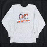 (VINTAGE) 1990'S MADE IN MEXICO OLD STUSSY X CHANPION 2 LINES PRINTED REVERSE WEAVE SWEAT SHIRT