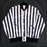 (BORO) 1960'S FAB KNIT STRIPE PATTERN REFEREE JACKET VARSITY JACKET