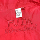 (UNIQUE) 1990'S FUDA INTERNATIONAL STAR LINED SLEEVE PANELING SILK JACKET WITH HOOD
