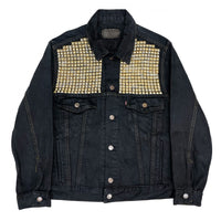 (VINTAGE) Levi's 70506 OVERDYED STUDS REMAKE 4 POCKET DENIM TRUCKER JACKET