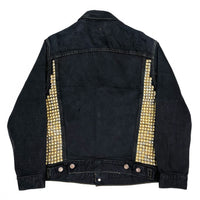 (VINTAGE) Levi's 70506 OVERDYED STUDS REMAKE 4 POCKET DENIM TRUCKER JACKET