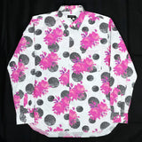 (DESIGNERS) AD2012 COMME des GARCONS HOMME PLUS POLKA DOT X FLOWER ALL OVER PRINTED SHIRT