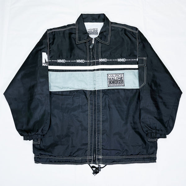 (VINTAGE) 1990'S MAURICE MALONE DESIGN EMBROIDERED NYLON COACH JACKET
