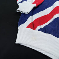 (VINTAGE) 1980'S UNION JACK PATTERN ALL OVER PRINT SWEAT SHIRT