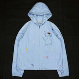 (VINTAGE) 2000'S EDDIE BAUER HANDMADE EMBROIDERED ZIP UP HOODIE