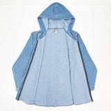 (VINTAGE) 1990'S MADE IN HONG KONG CHICO'S DESIGN DENIM HOODED ZIP UP SHIRT