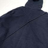 (DESIGNERS) 2000'S UNDER COVER DIAGONAL STITCHED REVERSE WEAVE TYPE ZIP UP HOODIE SWEAT SHIRT