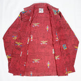 (VINTAGE) 1960'S JACK CHARLES TOTAL PATTERN PRINT COTTON OPEN COLLAR BOX SHIRT