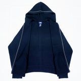 (VINTAGE) 1990'S MADE IN HONG KONG OLD STUSSY NAVY TAG ZIP UP HOODIE COTTON KNIT