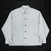 (DESIGNERS)1980'S Y's for MEN WRINKLE PROCESSING STRIPED PATTERN CHORE JACKET