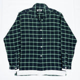 (DESIGNERS) FINESSE X GOOD ENOUGH PAINTED OPEN COLLAR BOX HEAVY FLANNEL SHIRT
