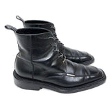 (OTHER) MADE IN ITALY GIANNI VERSACE SQUARE TOE LEATHER LACE UP BOOTS