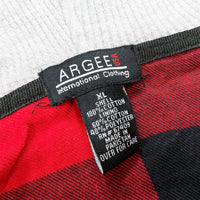 (VINTAGE) 1990'S ARGEE USA PLAID PATTERN HOODED ZIP UP FLANNEL SHIRT