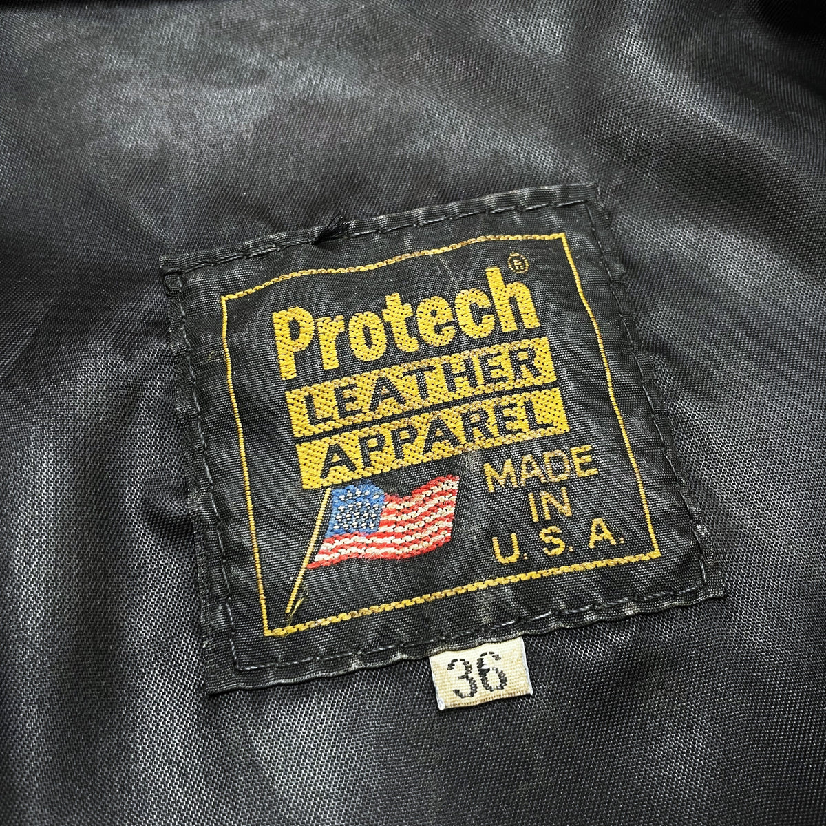 VINTAGE) 1970'S MADE IN USA PROTECH LEATHER APPAREL PULLOVER
