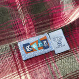 (VINTAGE) 1990'S SHADOW PLAID HOODED LIGHT FLANNEL SHIRT
