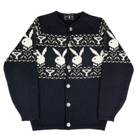 (VINTAGE) 1980'S PLAYBOY EMBROIDERED KNIT CARDIGAN