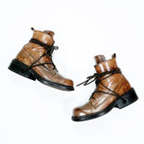 (DESIGNERS) 1990'S MADE IN BELGIUM DIRK BIKKEMBERGS LACE UP BOOTS