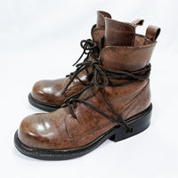 (DESIGNERS) 1990'S MADE IN BELGIUM DIRK BIKKEMBERGS LACE UP BOOTS