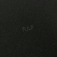 (DESIGNERS) 2000'S MADE IN ITALY RAF by RAF SIMONS LOGO EMBROIDERED LONG LENGTH KNIT CARDIGAN