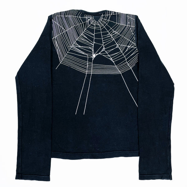 (DESIGNERS) 1990'S beauty beast SPIDER'S WEB PATTERN EMBROIDERED LONG SLEEVE SHIRT