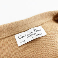 (VINTAGE) 1980'S MADE IN USA CHRISTIAN DIOR LOGO EMBROIDERED KNIT CARDIGAN