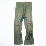 (VINTAGE) 2000 MADE IN TUNISIA Levi's RED HONEST-DISHONEST OVER DYED 3D CUTTING DENIM PANTS