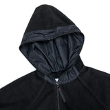 (DESIGNERS) 2000'S UNDER COVER FULL FACE STYLE ZIP UP FLEECE HOODIE WITH ELBOW PATCH