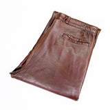 (VINTAGE) 1980'S MADE IN HONG KONG MICHAEL HOBAN FOR NORTH BEACH LEATHER 2 TUCK 3 POCKET LAMB LEATHER PANTS