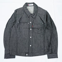 (VINTAGE) DEAD STOCK NEW 2000'S Levi's ENGINEERED JEANS 2 POCKET BLACK DENIM TRUCKER JACKET