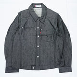 (VINTAGE) DEAD STOCK NEW 2000'S Levi's ENGINEERED JEANS 2 POCKET BLACK DENIM TRUCKER JACKET
