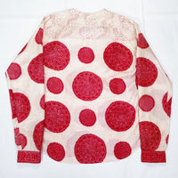 (DESIGNERS) MADE IN ITALY MARNI SILK 100% TOTAL PETTERN PRINT PULLOVER SHIRT