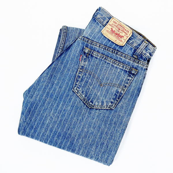 (VINTAGE) 1993 MADE IN USA Levi's 501 THICK STRIPE PATTERN DENIM PANTS