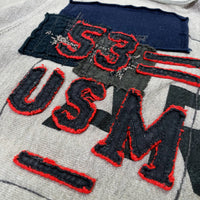 (DESIGNERS) MADE IN USA GREAT CHINA WALL REMAKE US ARMY HOODIE SWEAT SHIRT